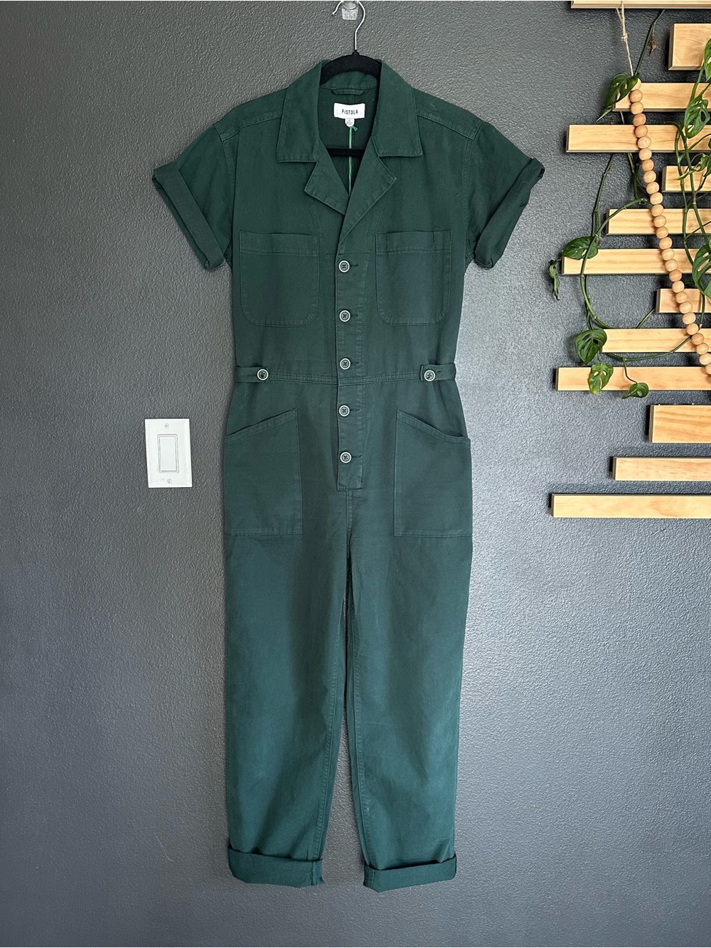 Pistola Grover Short Sleeve Field Suit Utility Jumpsuit Green Size Small NWT - Picture 7 of 14